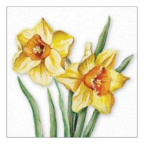   AMB.13318490 Flowering daffodils papírszalvéta 33x33cm, 20db-os