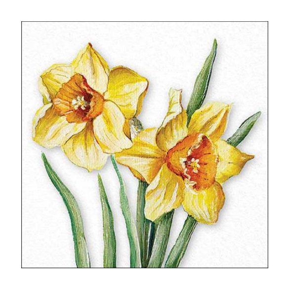 AMB.13318490 Flowering daffodils papírszalvéta 33x33cm, 20db-os