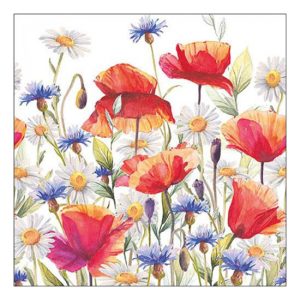 AMB.13318640 Poppies and cornflowers papírszalvéta 33x33cm, 20db-os