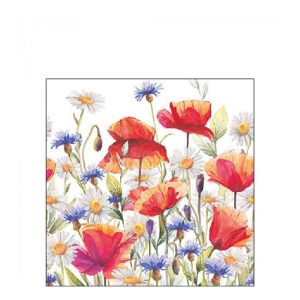 AMB.12518640 Poppies and cornflower papírszalvéta 25x25cm, 20db-os