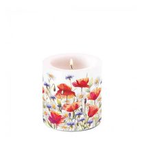   AMB.19218640 Poppies and cornflowers átvilágítós gyertya 8x7,5cm 