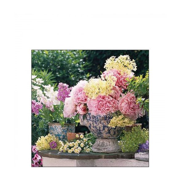 AMB.12518260 Potted flowers papírszalvéta 25x25cm, 20db-os