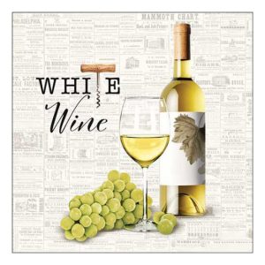 AMB.13318830 White wine papírszalvéta 33x33cm, 20db-os