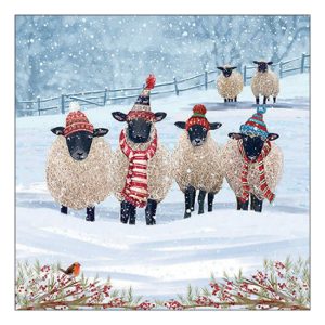 AMB.33318915 Warm winter woolies papírszalvéta 33x33cm, 20db-os