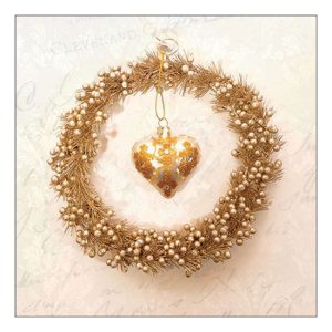 AMB.33319025 Heart of gold papírszalvéta 33x33cm, 20db-os