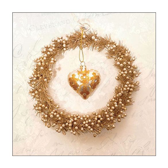 AMB.33319025 Heart of gold papírszalvéta 33x33cm, 20db-os