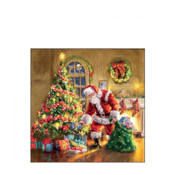 AMB.32518900 Gifts under Christmas tree papírszalvéta 25x25cm, 20db-os