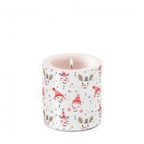 AMB.39218850 Funny snowmen átvilágítós gyertya 8x7,5cm