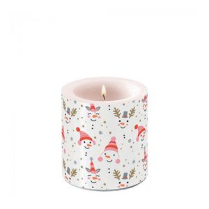 AMB.39218850 Funny snowmen átvilágítós gyertya 8x7,5cm