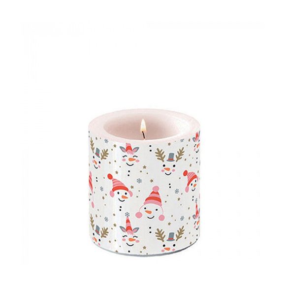 AMB.39218850 Funny snowmen átvilágítós gyertya 8x7,5cm