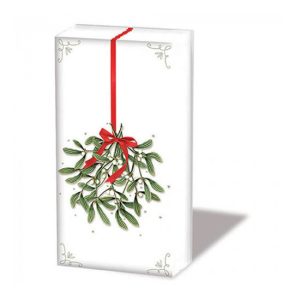 AMB.32218860 Mistletoe with bow white  papírzsebkendő 10db-os