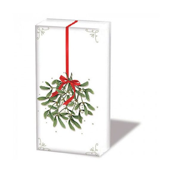 AMB.32218860 Mistletoe with bow white  papírzsebkendő 10db-os