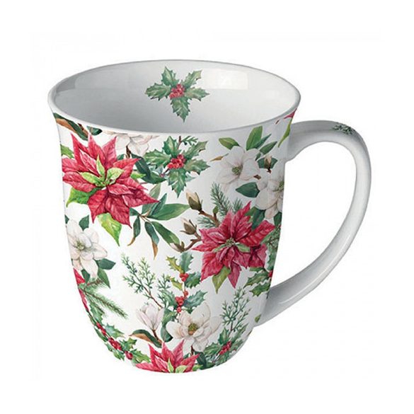 AMB.38418875 Christmas florals porcelánbögre 0,4l