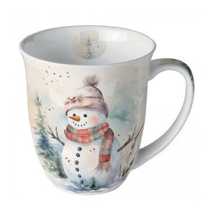 AMB.38418890 Snowman in nature porcelánbögre 0,4l