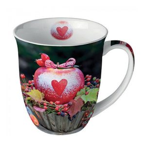 AMB.38418895 Snow dusted apple porcelánbögre 0,4l