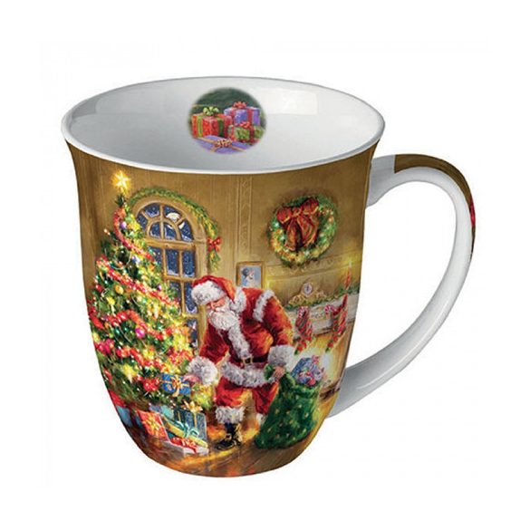 AMB.38418900 Gifts under Christmas tree porcelánbögre 0,4l