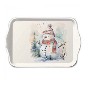 AMB.33718890 Snowman in nature műanyag kistálca 13x21cm