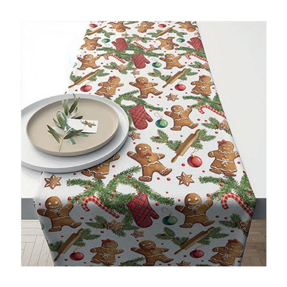 AMB.36618880 Gingerbread cookies asztali futó 40x150cm, 100% pamut