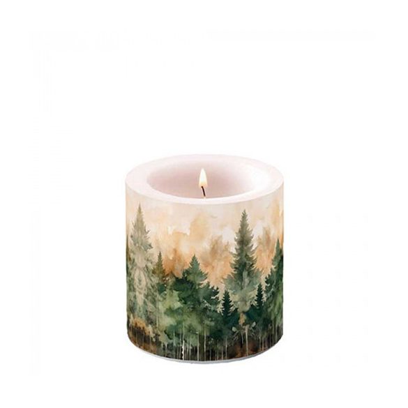 AMB.19218825 Evergreen trees átvilágítós gyertya 8x7,5cm 