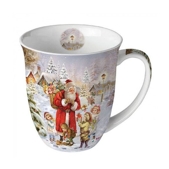 AMB.38417970 Santa bringing presents porcelánbögre 0,4l