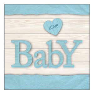 AMB.13317617 Baby Love Boy papírszalvéta 33x33cm, 20db-os