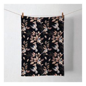 AMB.17817790 Lovely chickadee black konyharuha 50x70cm,100% pamut