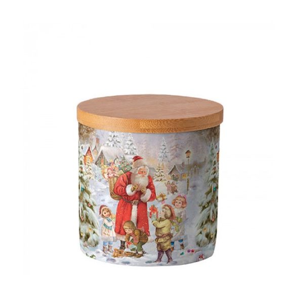 AMB.37417970 Santa bringing presents porcelán konyhai tároló 10x10cm