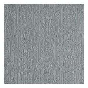 AMB.13305516 Elegance grey dombornyomott papírszalvéta 33x33cm,15db-os