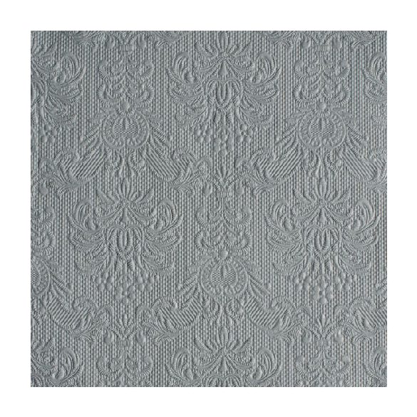 AMB.13305516 Elegance grey dombornyomott papírszalvéta 33x33cm,15db-os