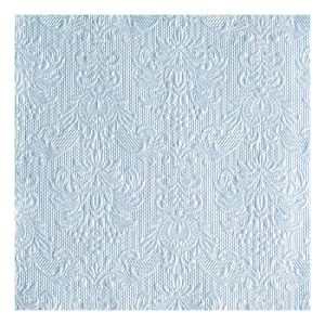 AMB.13306921 Elegance pearl blue dombornyomott papírszalvéta 33x33cm,15db-os