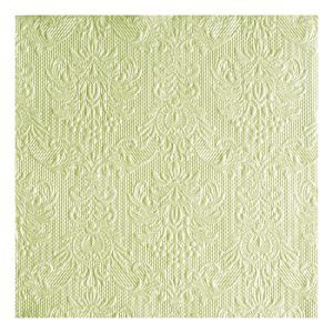 AMB.13306922 Elegance pearl green dombornyomott papírszalvéta 33x33cm,15db-os