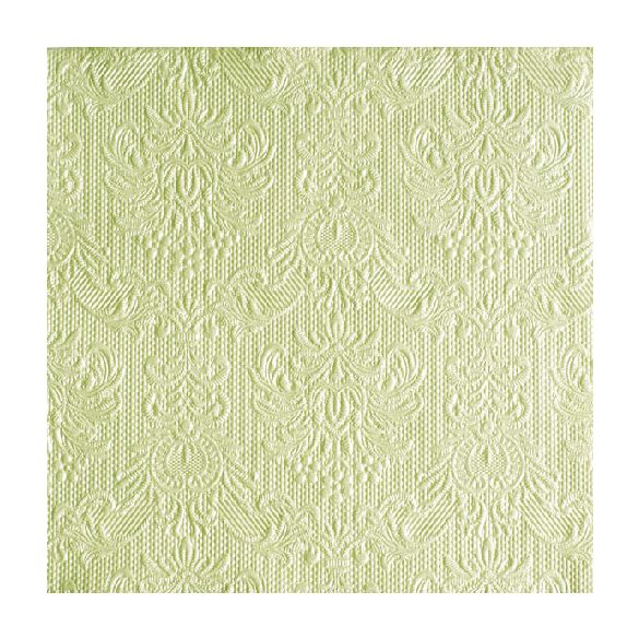 AMB.13306922 Elegance pearl green dombornyomott papírszalvéta 33x33cm,15db-os