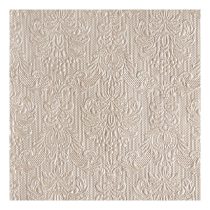   AMB.13306923 Elegance pearl taupe dombornyomott papírszalvéta 33x33cm,15db-os