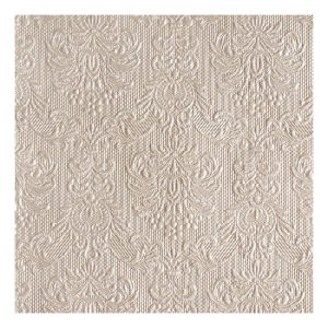 AMB.13306923 Elegance pearl taupe dombornyomott papírszalvéta 33x33cm,15db-os