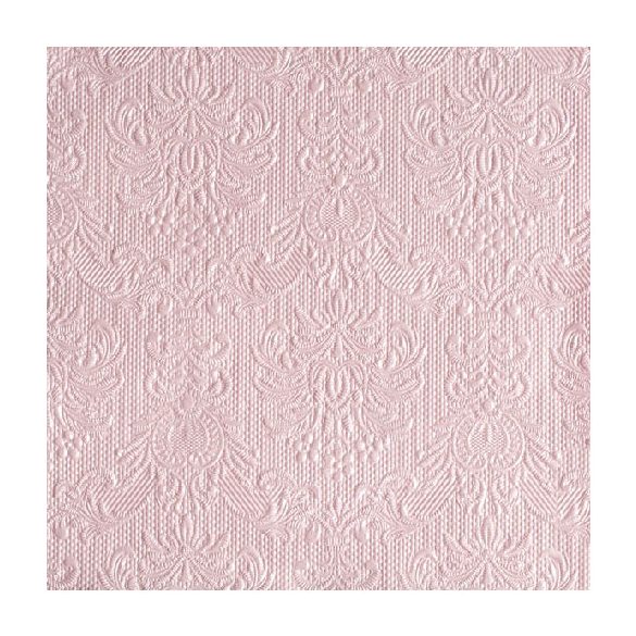 AMB.13305517 Elegance pearl pink dombornyomott papírszalvéta 33x33cm,15db-os