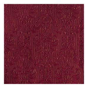 AMB.13305519 Elegance Bordeaux dombornyomott papírszalvéta 33x33cm,15db-os