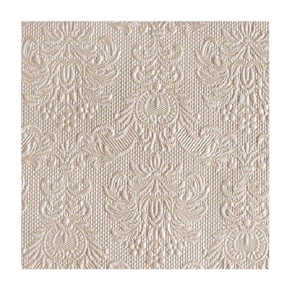 AMB.12506923 Elegance pearl taupe dombornyomott papírszalvéta 25x25cm,15db-os