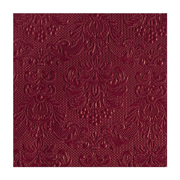 AMB.12505519 Elegance bordeaux dombornyomott papírszalvéta 25x25cm,15db-os