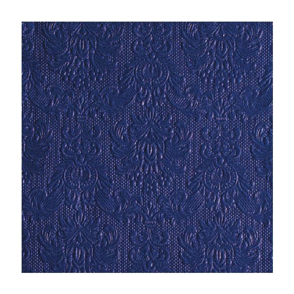 AMB.13307030 Elegance blue dombornyomott papírszalvéta 33x33cm,15db-os