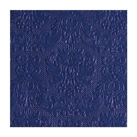 AMB.12507030 Elegance blue dombornyomott papírszalvéta 25x25cm,15db-os