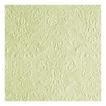   AMB.12506922 Elegance pearl green dombornyomott papírszalvéta 25x25cm,15db-os