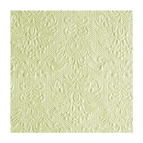 AMB.12506922 Elegance pearl green dombornyomott papírszalvéta 25x25cm,15db-os