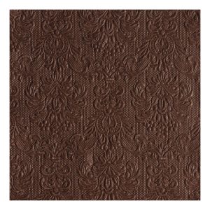 AMB.14007031 Elegance brown dombornyomott papírszalvéta 40x40cm,15db-os