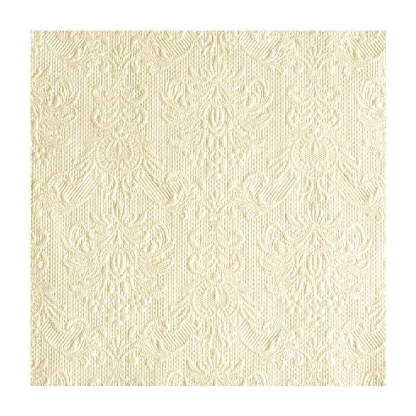 AMB.14006920 Elegance pearl cream dombornyomott papírszalvéta 40x40cm,15db-os