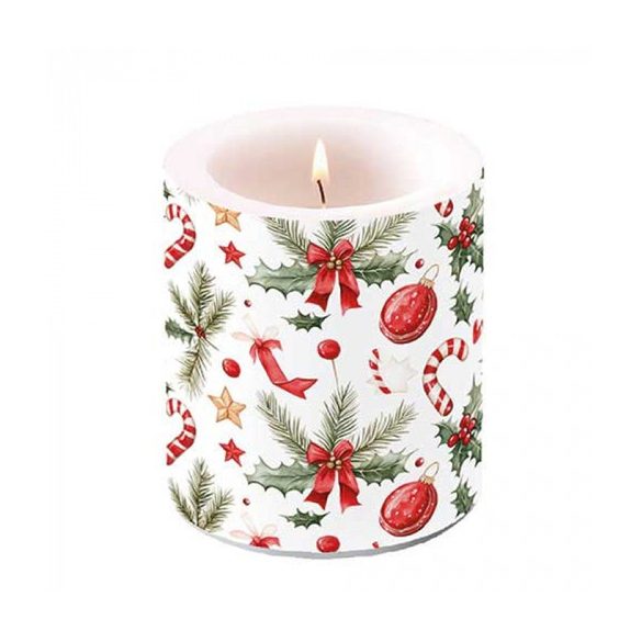 AMB.39320290 Christmas Elements átvilágítós gyertya 10x10xcm