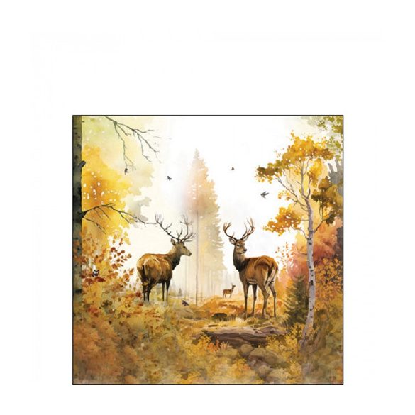 AMB.12518795 Autumn Forest papírszalvéta 25x25cm, 20db-os