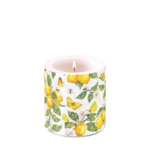 AMB.19220365 Fresh lemons white átvilágítós gyertya 8x7,5cm 