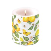   AMB.19320365 Fresh lemons white átvilágítós gyertya 10x10cm