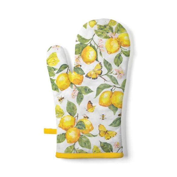 AMB.16420365 Fresh lemons white edényfogó kesztyű 18x30cm, 100% pamut