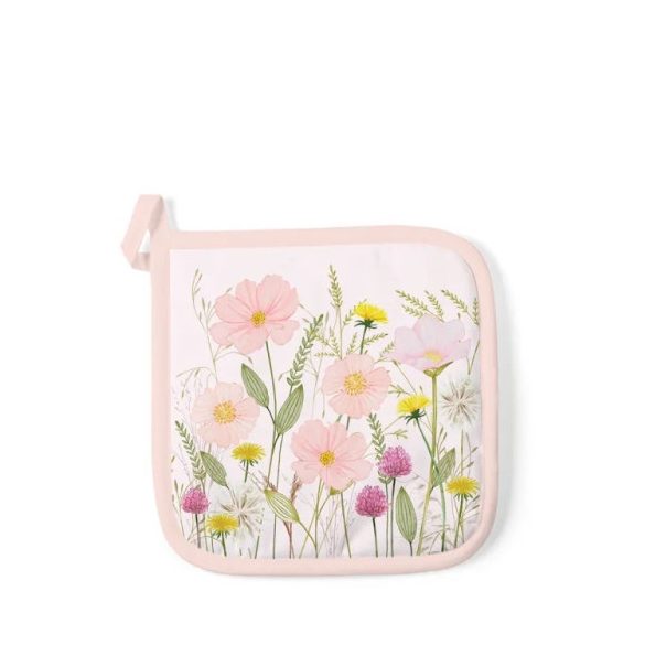 AMB.16520345 Pastel flowers pink edényalátét 20x20cm,100% pamut